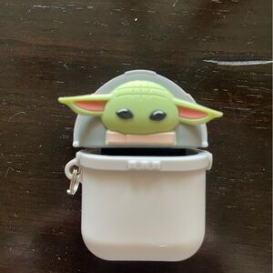 Green and White Baby Yoda AirPods Case